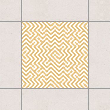 Autocolantes para azulejos Geometric Pattern Design Yellow