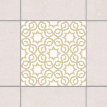 Autocolantes para azulejos Islamic White Light Brown
