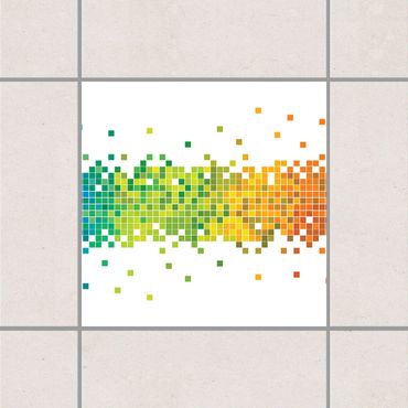 Autocolantes para azulejos Pixel Rainbow