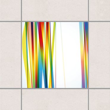 Autocolantes para azulejos Rainbow Stripes