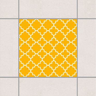Autocolantes para azulejos Traditional Quatrefoil Melon Yellow