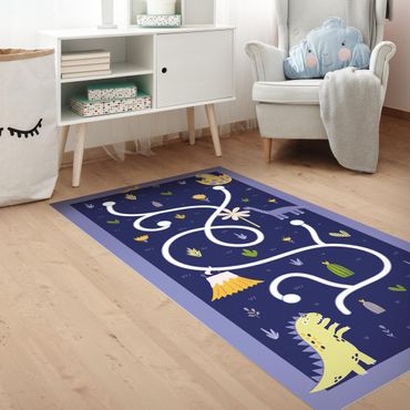 Tapete vinílico Playoom Mat Dinosaurs - Dino Mom Looking For Her Baby
