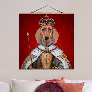 Quadros em tecido Animal Portrait - Dachshund Queen