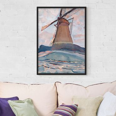 Quadros com moldura Piet Mondrian - Windmill