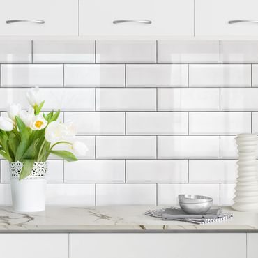 Backsplash de cozinha White Ceramic Tiles