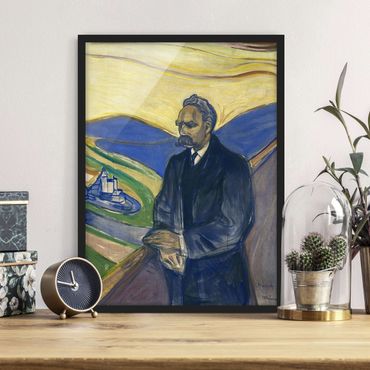 Quadros com moldura Edvard Munch - Portrait of Friedrich Nietzsche