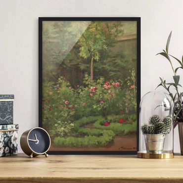 Quadros com moldura Camille Pissarro - A Rose Garden