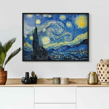 Quadros com moldura Vincent Van Gogh - The Starry Night