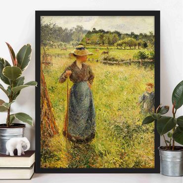Quadros com moldura Camille Pissarro - The Haymaker