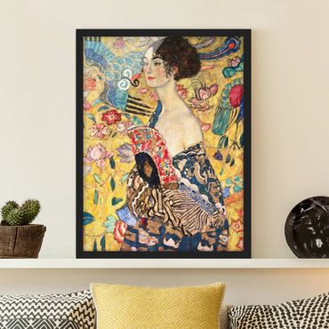 Quadros com moldura Gustav Klimt - Lady With Fan
