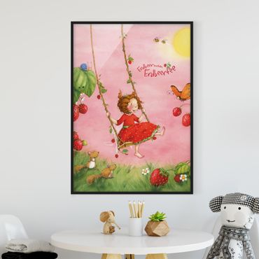 Quadros com moldura Little Strawberry Strawberry Fairy - Tree Swing
