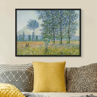 Quadros com moldura Claude Monet - Fields In Spring