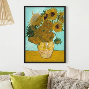 Quadros com moldura Vincent van Gogh - Sunflowers