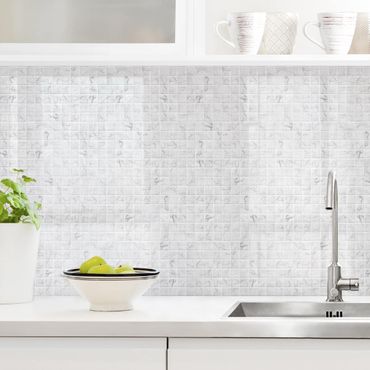 Backsplash de cozinha Mosaic Tile Marble Look Bianco Carrara