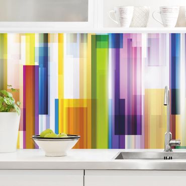 Backsplash de cozinha Rainbow Cubes II