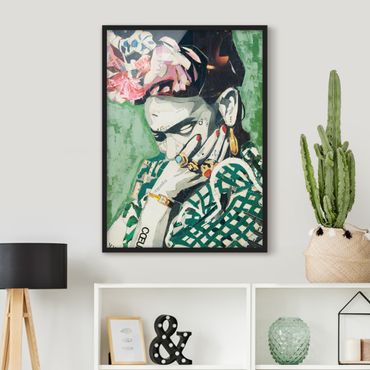 Quadros com moldura Frida Kahlo - Collage No.3