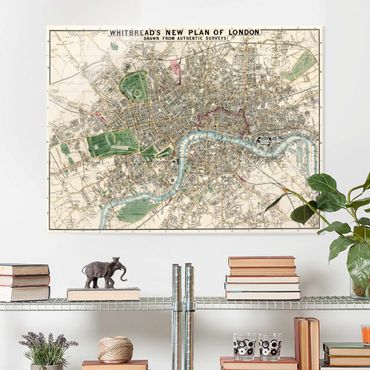Quadros em vidro Vintage Map London