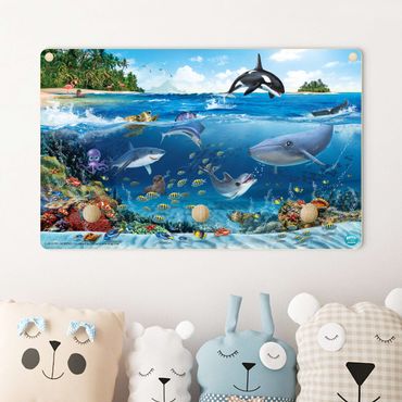 Cabide de parede infantil Animal Club International - Underwater World With Animals