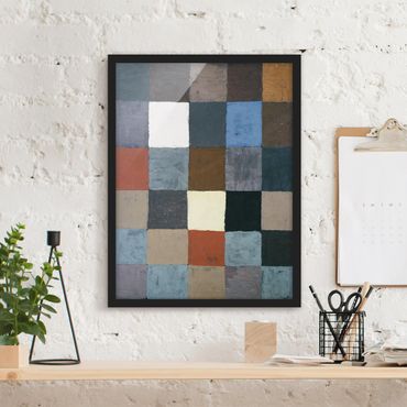 Quadros com moldura Paul Klee - Color Chart (on Gray)