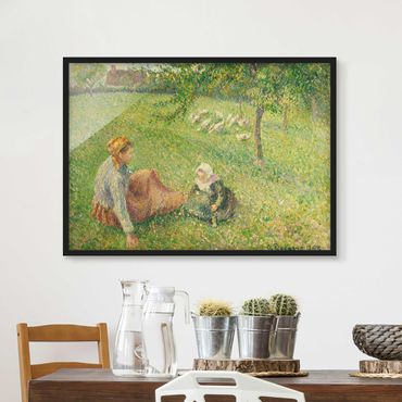 Quadros com moldura Camille Pissarro - The Geese Pasture