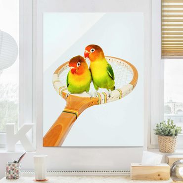 Quadros em vidro Tennis With Birds