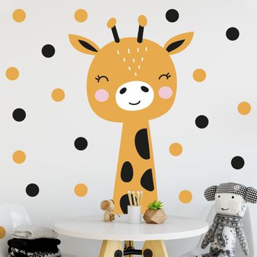 Autocolantes de parede Baby Giraffe