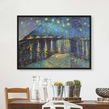Quadros com moldura Vincent Van Gogh - Starry Night Over The Rhone