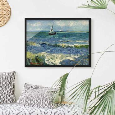 Quadros com moldura Vincent Van Gogh - Seascape Near Les Saintes-Maries-De-La-Mer