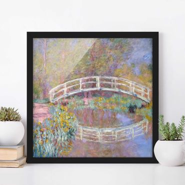 Quadros com moldura Claude Monet - Bridge Monet's Garden