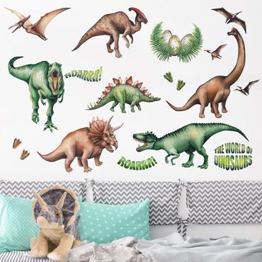 Autocolantes de parede The world of dinosaurs