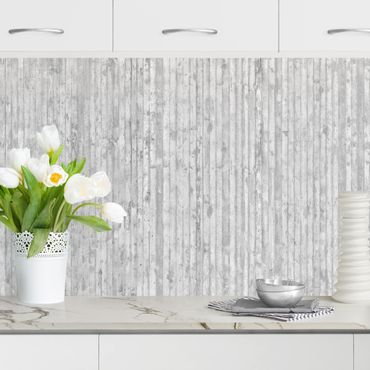 Backsplash de cozinha Concrete Look Wallpaper With Stripes