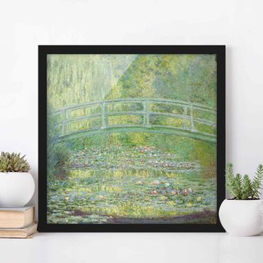 Quadros com moldura Claude Monet - Japanese Bridge