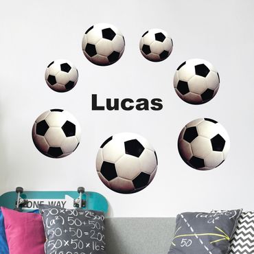 Autocolantes de parede Soccer balls set