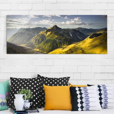 Quadros em vidro Mountains And Valley Of The Lechtal Alps In Tirol