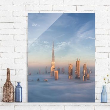 Quadros em vidro Dubai Above The Clouds