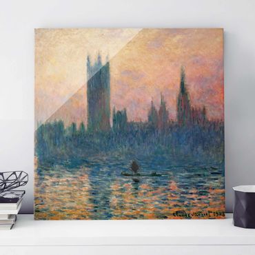Quadros em vidro Claude Monet - London Sunset
