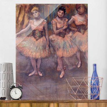 Quadros em vidro Edgar Degas - Three Dancers before Exercise