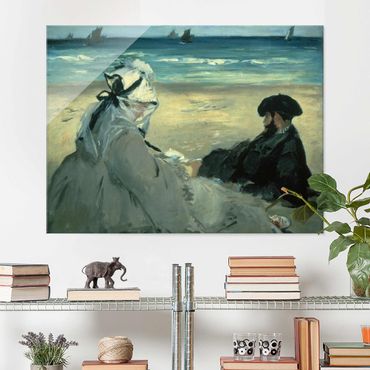 Quadros em vidro Edouard Manet - On The Beach