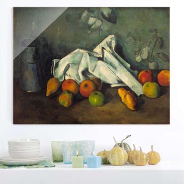 Quadros em vidro Paul Cézanne - Still Life With Milk Can And Apples