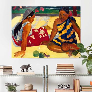 Quadros em vidro Paul Gauguin - Parau Api (Two Women Of Tahiti)