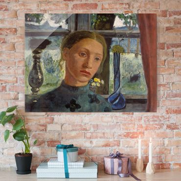 Quadros em vidro Paula Modersohn-Becker - Girl'S Head In Front Of A Window