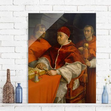 Quadros em vidro Raffael - Portrait of Pope Leo X