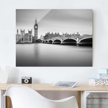 Quadros em vidro Westminster Bridge And Big Ben