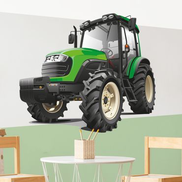 Autocolantes de parede Big green tractor