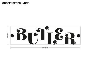 Autocolantes de parede Butler lettering