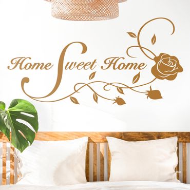 Autocolantes de parede Home Sweet Home with Rose Tendril