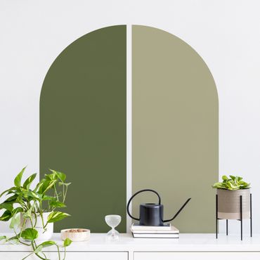 Autocolantes de parede Semi-arc Set Dark Green - Olive