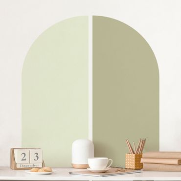 Autocolantes de parede Semi-arc Set Light Green - Olive