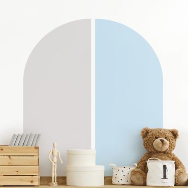 Autocolantes de parede Semi-arc Set Light Grey - Pastel Blue