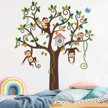 Autocolantes de parede No.yk27 monkey tree